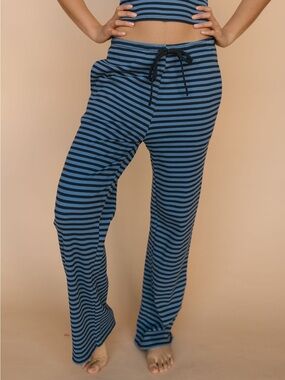 Bailey Rose Blue and Navy Striped Lounge Pants